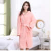 Coral Velvet Striped Robe