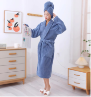 Pineapple Plaid Lapel Bathrobe